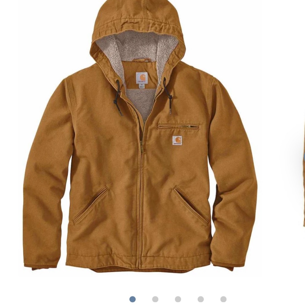 Carhartt Mens Brown Zip-Up Hoodie - Picture 5 of 5